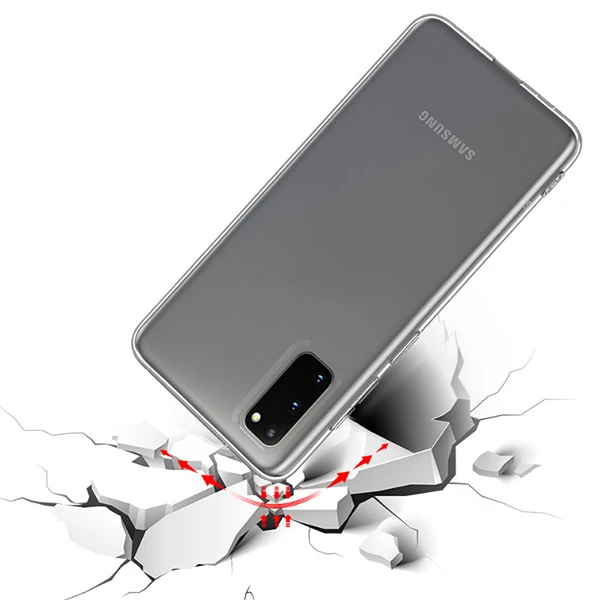 SM Galaxy S20/ S2 Lite 2.0mm Şeffaf Silikon kılıf Shockproof kılıf -> ŞEffaf - Şeffaf 2