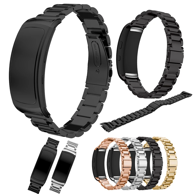 Ally Gear Fit 2 Sm-R360 Paslanmaz Çelik 3 Bakla Kayış Kordon - Siyah