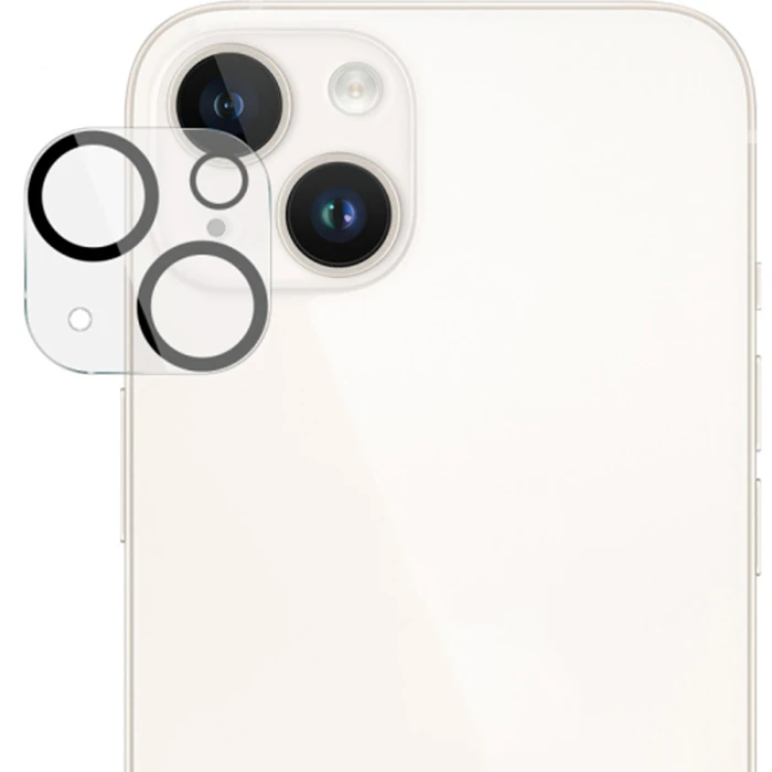 Ally iPhone 15-15 Plus Full Tempered Kamera Lens Koruma Camı - Siyah