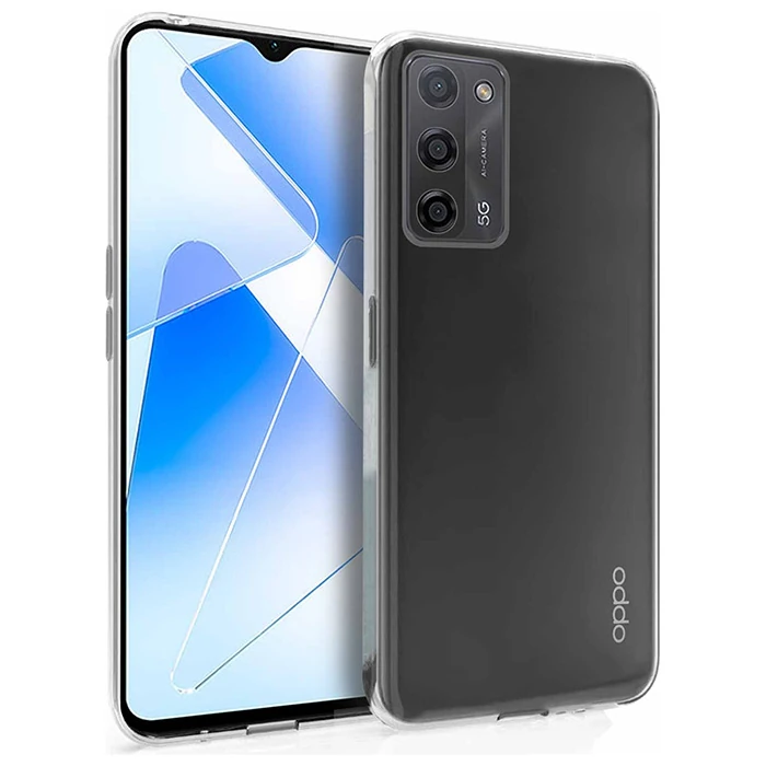 Ally Oppo A55 5G Kılıf Kamera Korumalı Ultra İnce Şeffaf Silikon Kılıf - Şeffaf 2