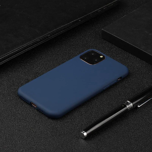 İPhone 11 Pro Max 6.5 inch Ultra slim Soft Tpu Silikon Kılıf - Lacivert