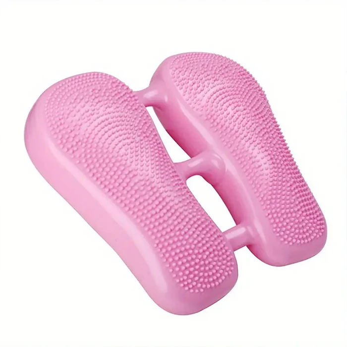 Ezere Ayak Denge Pedalı Egzersiz Aleti Ev Fitness İçin Şişme Mini Stepper - Pembe