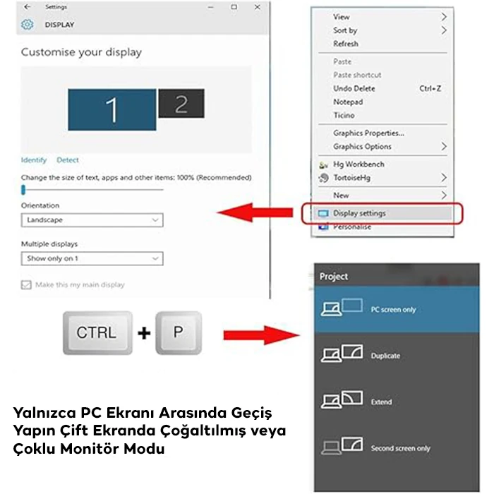Ally Hdmı To Hdmı 8K 2.1UHD Mıknatıs Başlıklı Çevirici Otg Adaptör - Füme