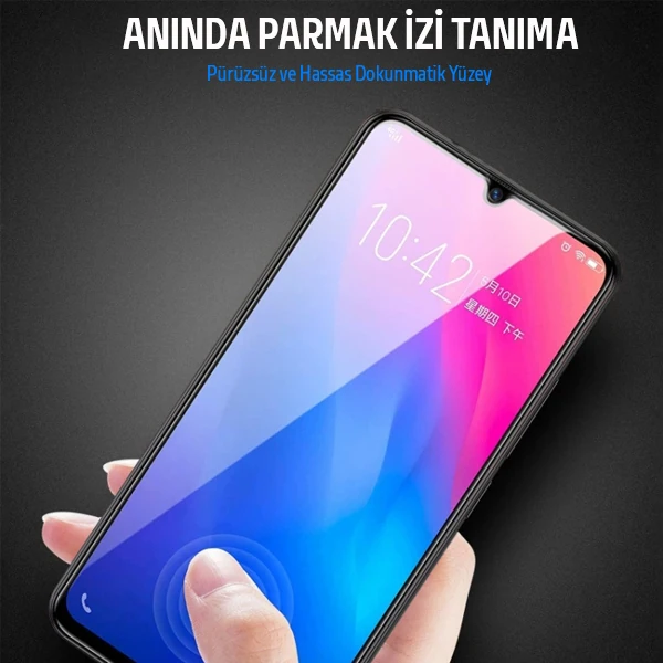 Ally SM Galaxy A32 Full Glue-Tempered Cam Ekran Koruyucu - Siyah