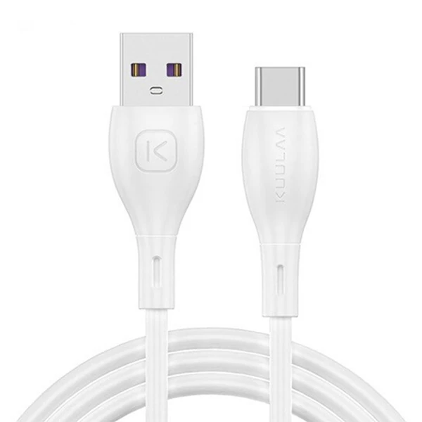 Kuulaa Liquid Silicone USB Type C QC3.0 Hızlı Şarj Kablosu 1metre - Beyaz