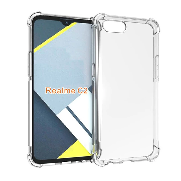 Oppo Realme C2 Anti-Drop Darbe Emici Silikon Kılıf - Şeffaf 2