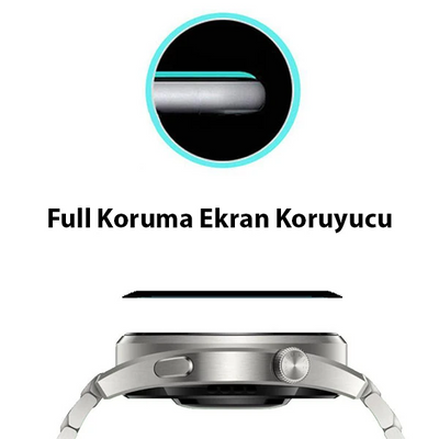 Huawei Watch 3 Pro 3D Full Kaplama Ekran Koruyucu PET+Pmma