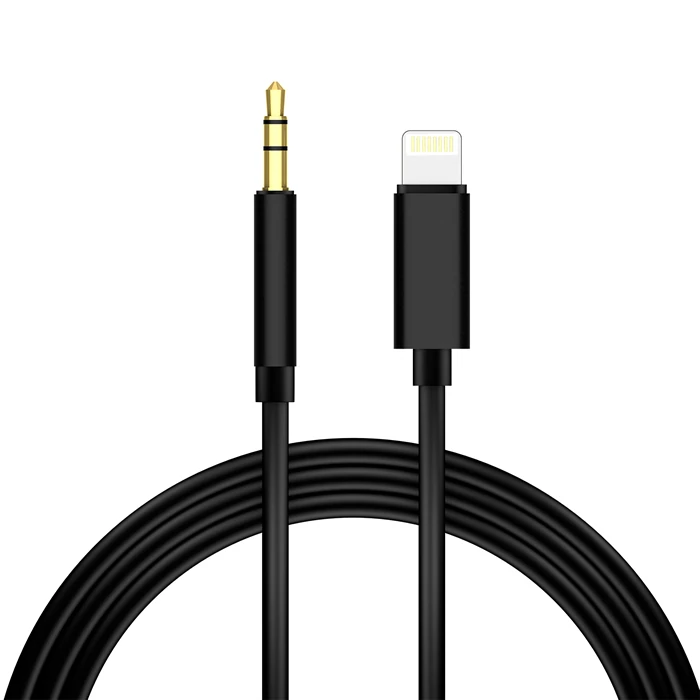 İPhone 14-13-12-11 Lighting Aux Kablo - Siyah