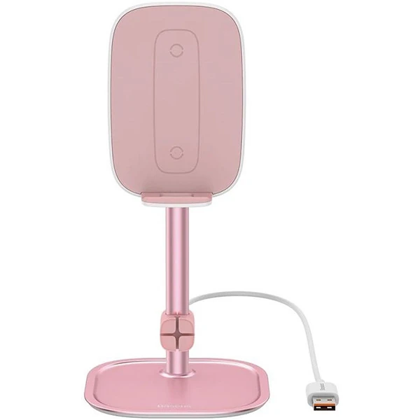 Baseus Literary 15W Kablosuz Şarj Masaüstü Telefon Tutucu Stand Wireless Şarj - Rose Gold
