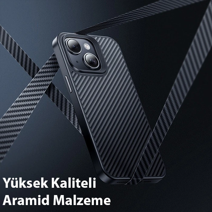 Hoco iPhone 15 AS7 Kılıf Manyetik Magsafeli Telefon Kılıfı - Siyah