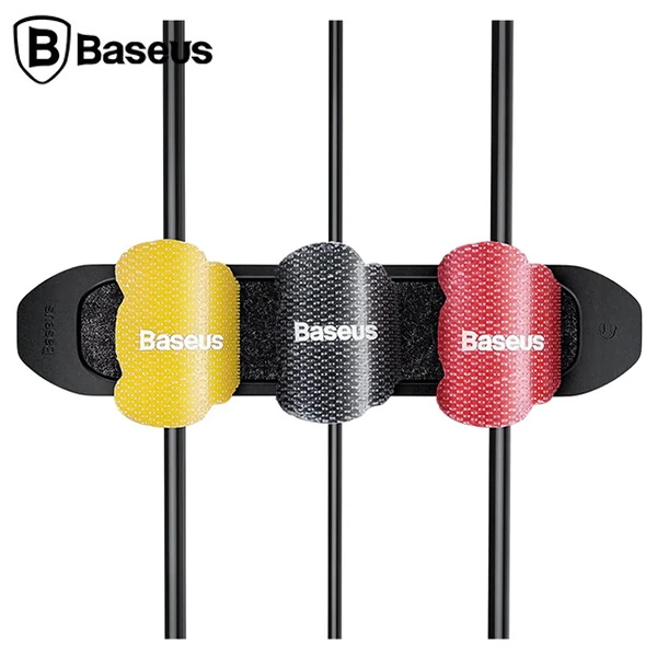 Baseus Cable Fixer Kit Kablo Organizatör Tutucu Ve Ayrıştıcı - Siyah