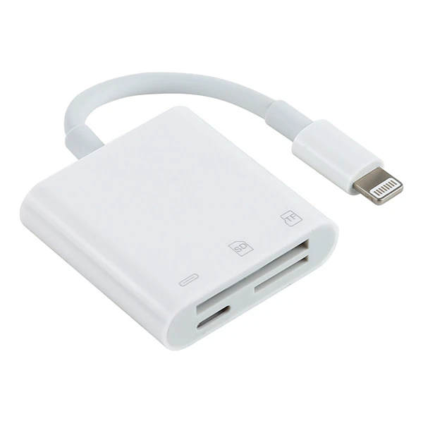 Ally NK-101Y Pro 3 İn 1 İPhone Lightning to SD-TF Çevirici Adaptör - Beyaz