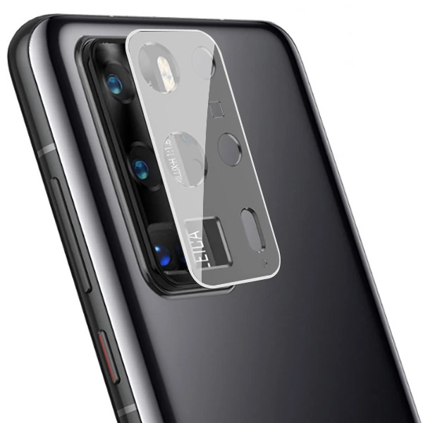 Huawei P40Pro+ Plus Kamera Koruma Cam+ Metal Lens full Set Birleşik - Siyah-Gri