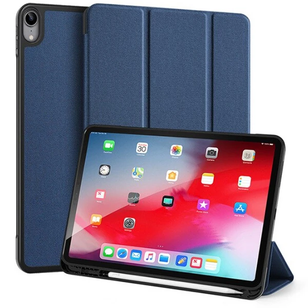 DUX Ducis iPad Air 4 10.9 Kılıf Kalem Yerli Soft Tpu Mıknatıslı Kılıf (Domo) - Mavi