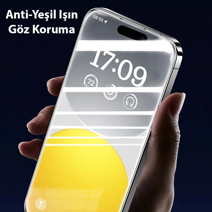 Baseus Schott iPhone 15 Pro Full Koruma Eye-Protection Tempered Cam Ekran Koruyucu - Şeffaf 2