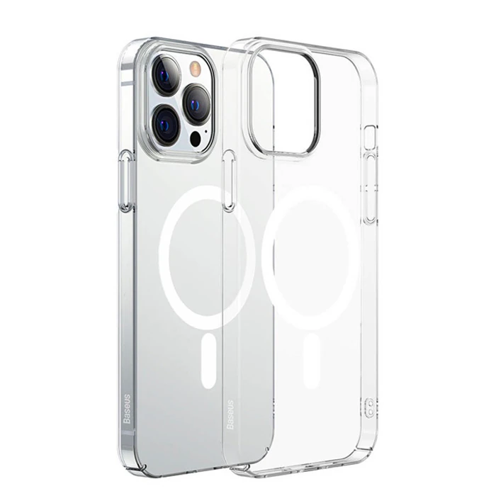 Baseus Crystal iPhone 13 Pro Magsafe Silikon Kılıf + Tempered Ekran Koruyucu Set - Şeffaf 2