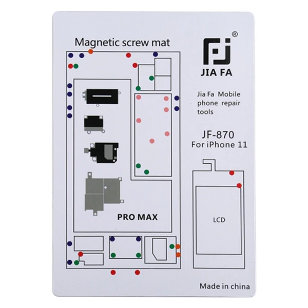 Jıafa JF-870 iPhone 11 Pro Max Mıknatıslı Çalışma Hasırı Vida Gostergeli - Beyaz