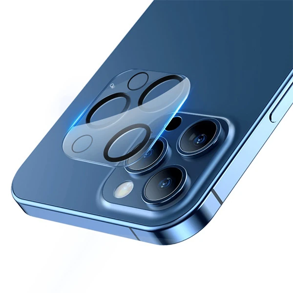 Baseus iPhone 12 Pro 6.1 3D Full Kaplama Kamera Koruyucu Cam 2 Adet Set - Şeffaf 2