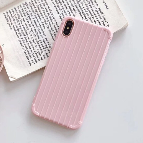 Ally iPhone XS İPhone X Trunk Lines ince Soft Silikon Kılıf - Kırmızı