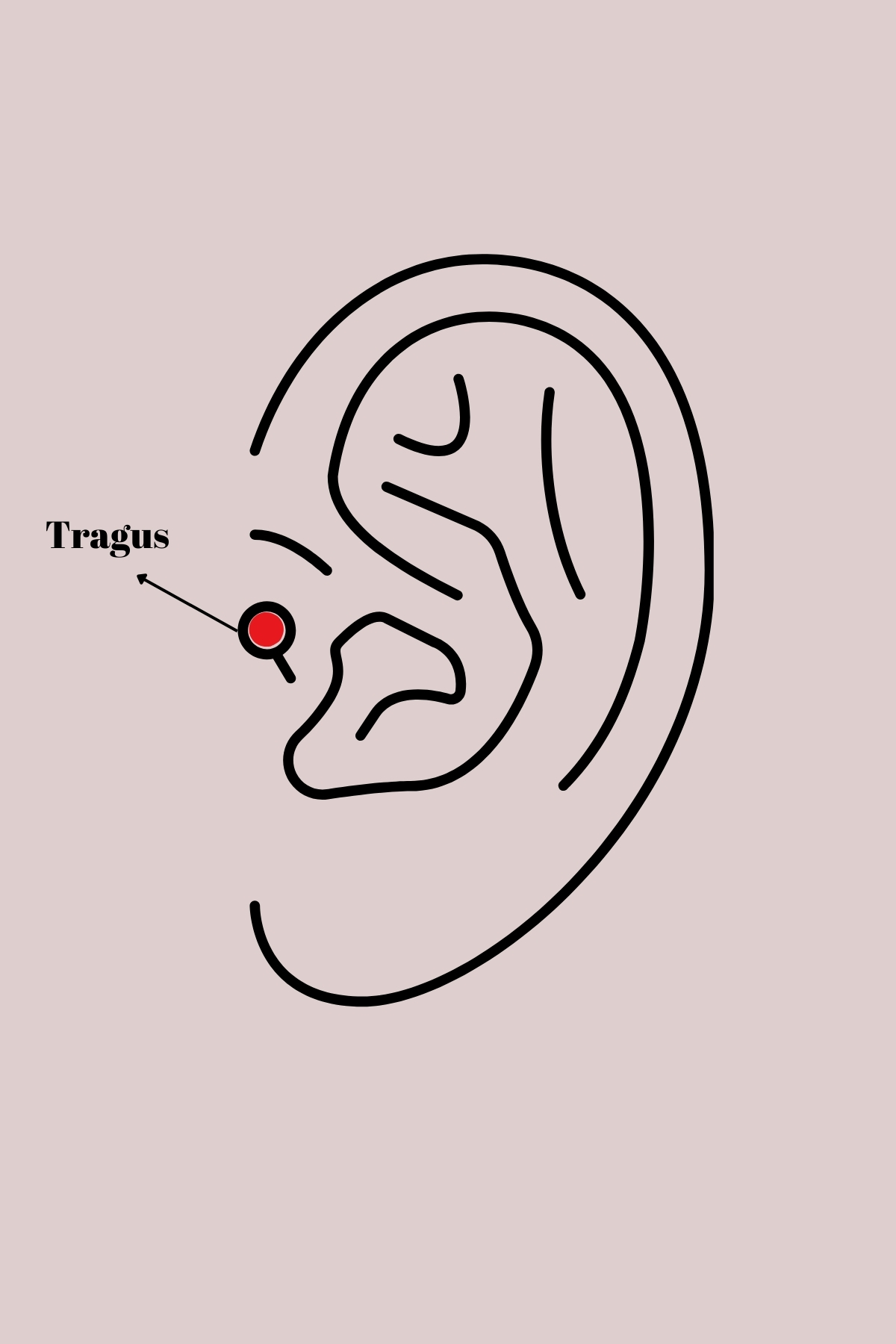 316L Çelik Gümüş Renk Kare Zirkon Taşlı Tragus Piercing 5886