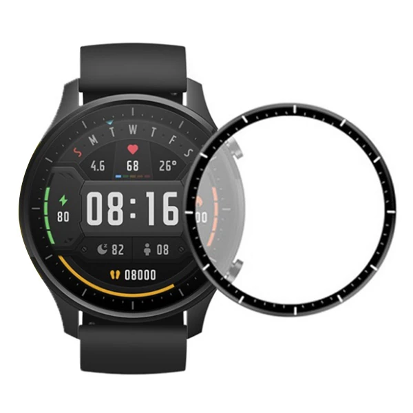 Xiaomi Watch Color 3D Full Kavisli Pmma Cam Ekran Koruyucu - Siyah
