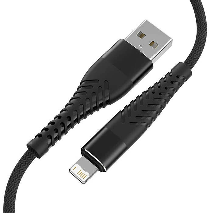 Ally QC3.0 USB To İPhone Lightning Hızlı Şarj Kablosu - Siyah