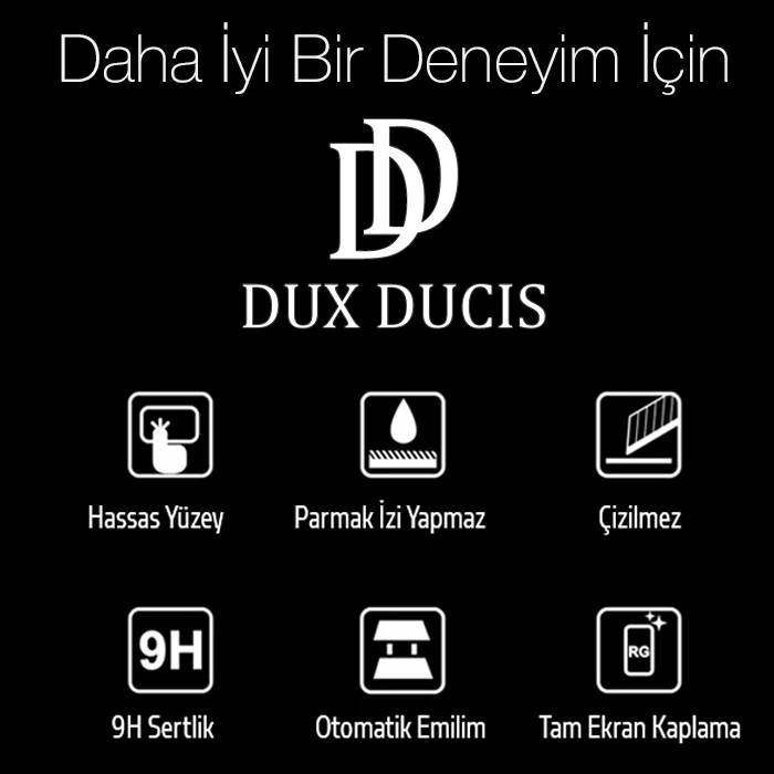 Dux Ducis Xiaomi Poco X5 Pro Full Kaplama Cam Ekran Koruyucu - Siyah