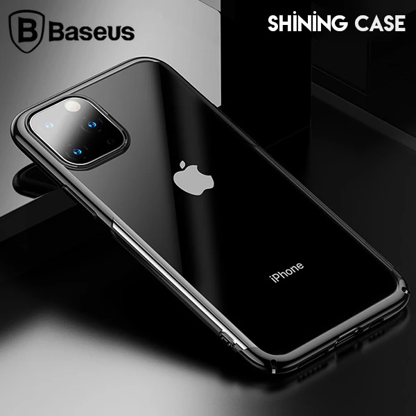 Baseus Shining Case İPhone 11 Pro Max 6.5 Ultra ince Silikon Kılıf - Kırmızı