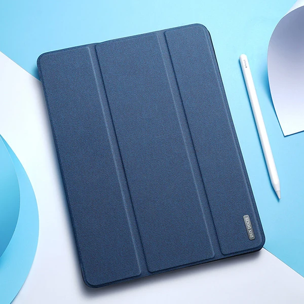 DUX Ducis iPad Pro 12.9 (2021-2020-2018 )Kılıf Kalem Yerli Soft Tpu Mıknatıslı Domo Series Kılıf - Pembe
