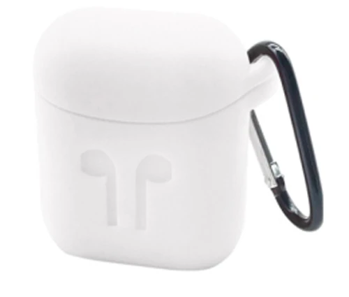 Ally Apple Airpods İçin Silikon Kılıf Anahtarlıklı - Beyaz
