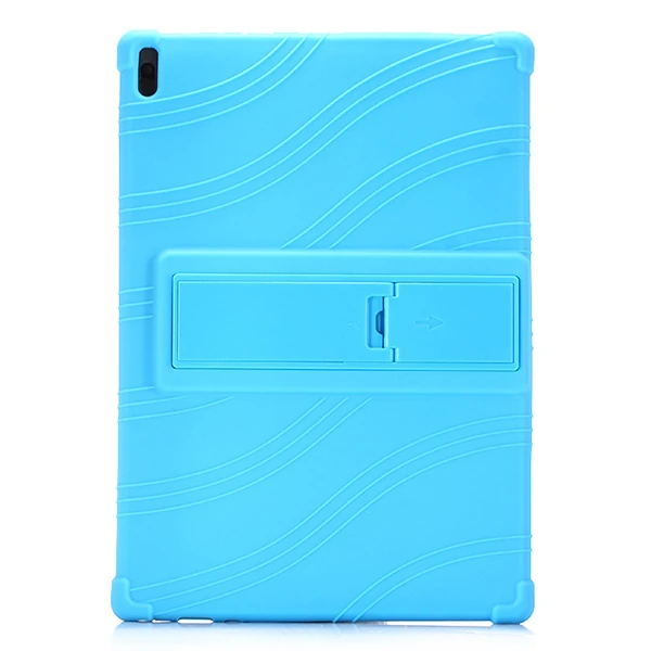 Lenovo Tab E10 TB-X104F Tab 4 10.1 Inch Tablet Standlı Silikon Kılıf - Açık Mavi