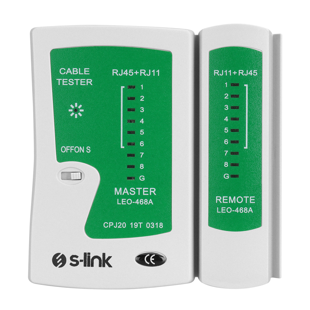 S-Link S-Lınk SL-468 RJ45 ve RJ11 Tester Kablo Test Cihazı(1923)