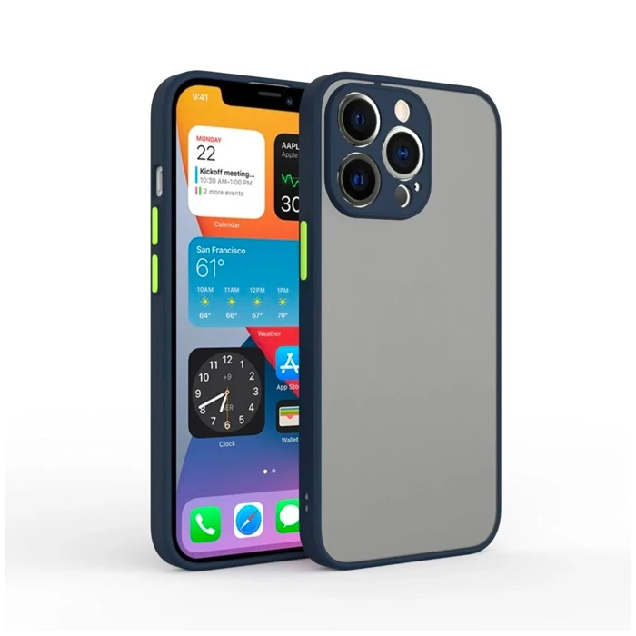 iPhone 13 Pro Max 6.7inç Kamera Korumalı Premium Silikon Kılıf - Asker Yeşili