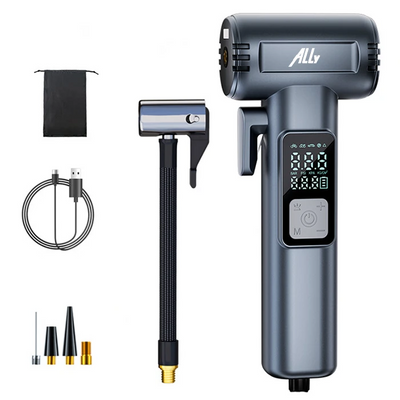 Ally ST-5530 Dijital Şarjlı Araç Lastik Hava Şişirme Pompası Powerbank Pencere kırıcı