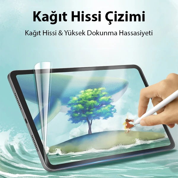Ally iPad Mini 6 (2021) ve Mini 7 (2024) Paper Like Film Darbe Emici Pet Ekran Koruyucu - Şeffaf 2