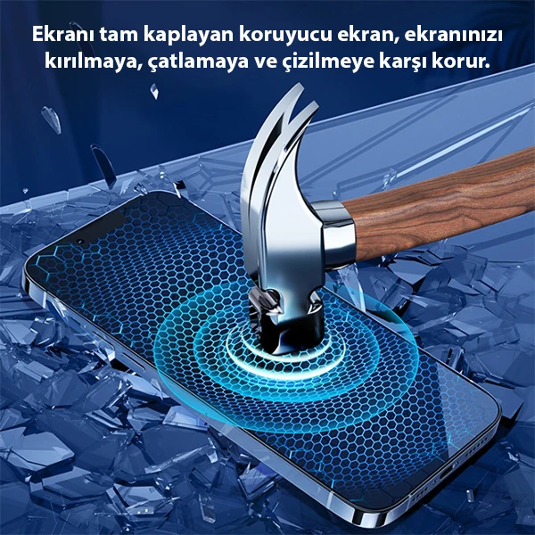 GOR iPhone 13 Pro Max Darbe Emici Ekran Koruyucu Jelatin 5 Adet Set - Şeffaf 2