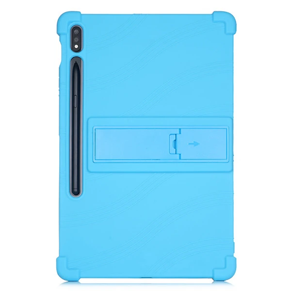 Ally Galaxy Tab S8 S7 T870 / T875 11 inç Standlı Silikon Kılıf - Fuşya