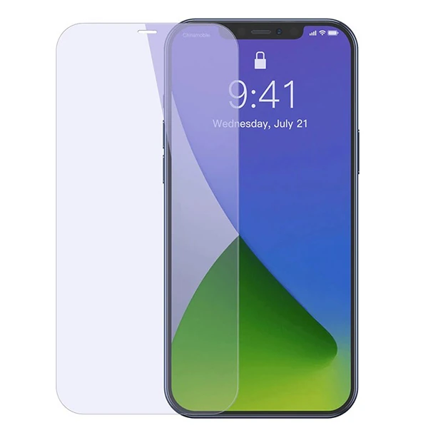 Baseus İPhone 12 Mini 5.4 0.3mm Antiblue Light Tempered Cam Ekran Koruyucu 2Adet - Şeffaf 2