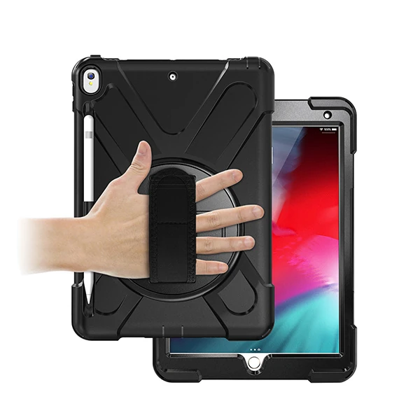 İPad Pro 10.5 Air10.5 2019 Kalem Yerli Standlı Zırh Kılıf Shockproof case - Turuncu