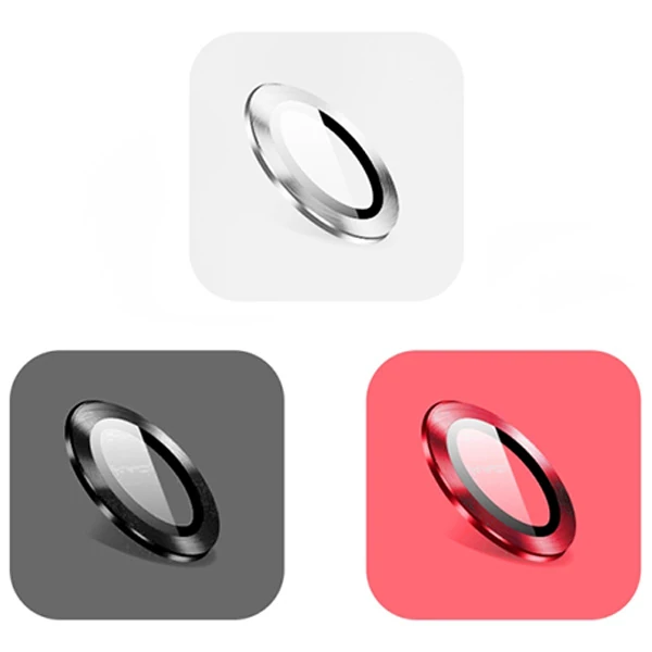 Ally İPhone 11 6.1 3D Metal Çerçeveli Kamera Lens Koruyucu - Siyah