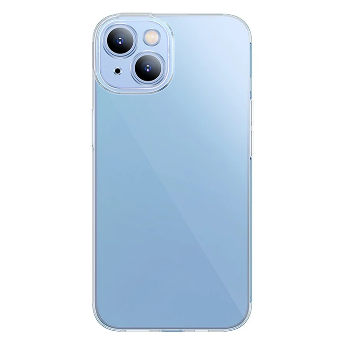 Baseus Simple Case iPhone 14 Plus 6.7 Kamera Korumalı İnce Silikon Şeffaf Kılıf - Şeffaf 2