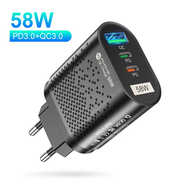 Uslion PD 58W USB + Type-c Hızlı Şarj Başlığı - Beyaz
