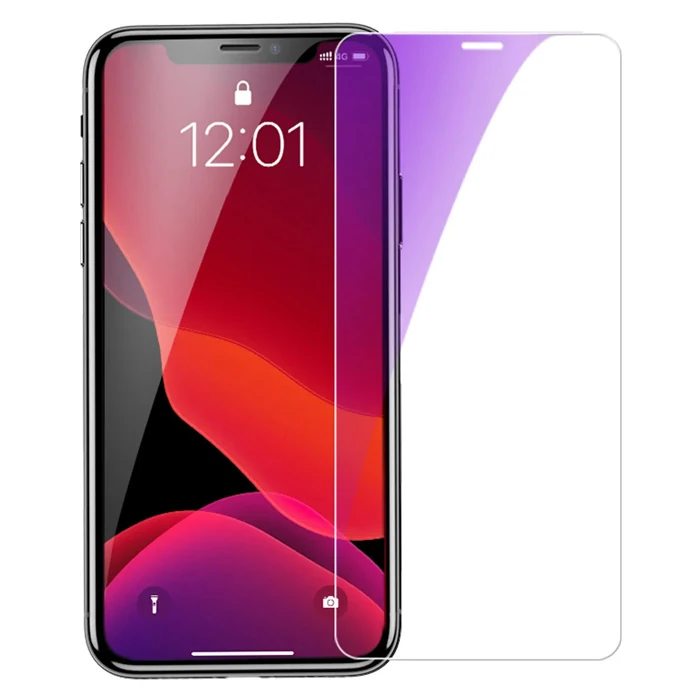 Baseus İPhone 11 Pro- X-XS 0.15mm Full Tempered AntiBlue Light Ekran Koruyucu 2 Adet Set - Şeffaf 2