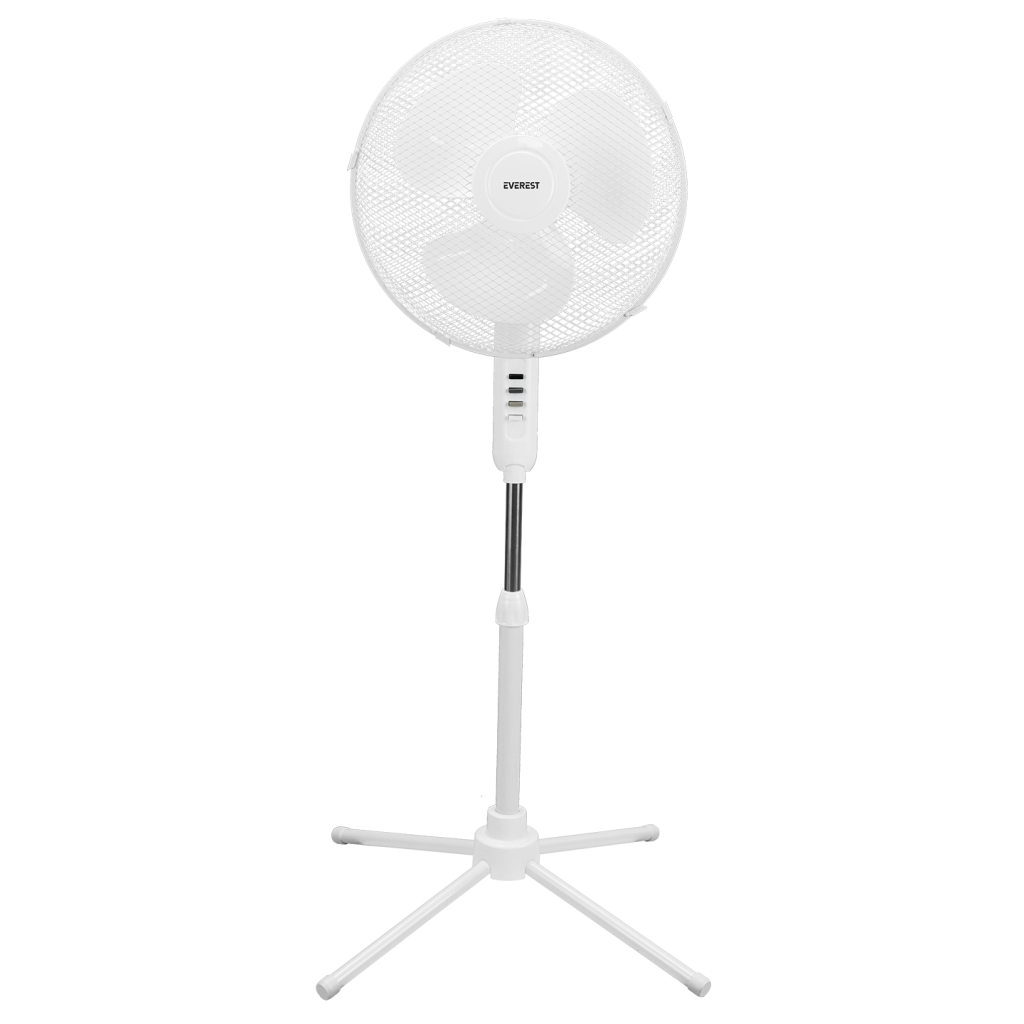 Everest FAN10 Beyaz EcoWind 3 Kademeli Hız 40cm 3 Kanat Pervane ve Çerçeve 45W Otomatik Salınım Yükseklik Ayarlı Vantilatör(1923)