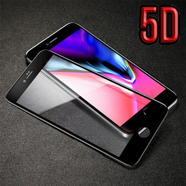 İPhone 66s 5D Full Tempered Kırılmaz Cam Ekran Koruyucu - Siyah