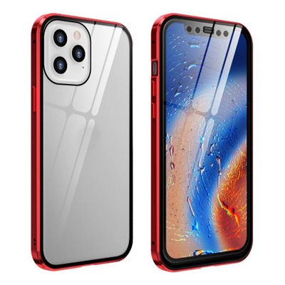 İPhone 12 Pro Mıknatıslı 360 Derece Ön ve Arka Cam Full Korumalı Manyetik Kılıf