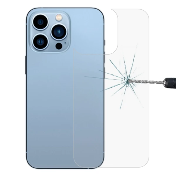 Ally iPhone 13 Pro Max 6.7 Tempered Şeffaf Arka Cam Koruyucu - Şeffaf 2