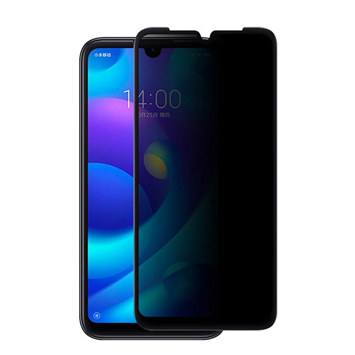 Xiaomi Mi Play 3D Privacy Gizlilik 3d Full Kırılmaz Cam Koruyucu Anti-Spy - Siyah