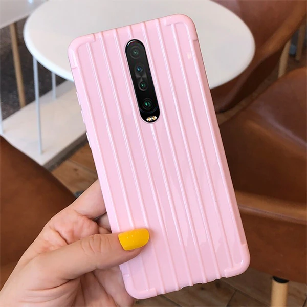 Xiaomi Redmi K30 Trunk Lines ince Soft Silikon Kılıf - Kırmızı