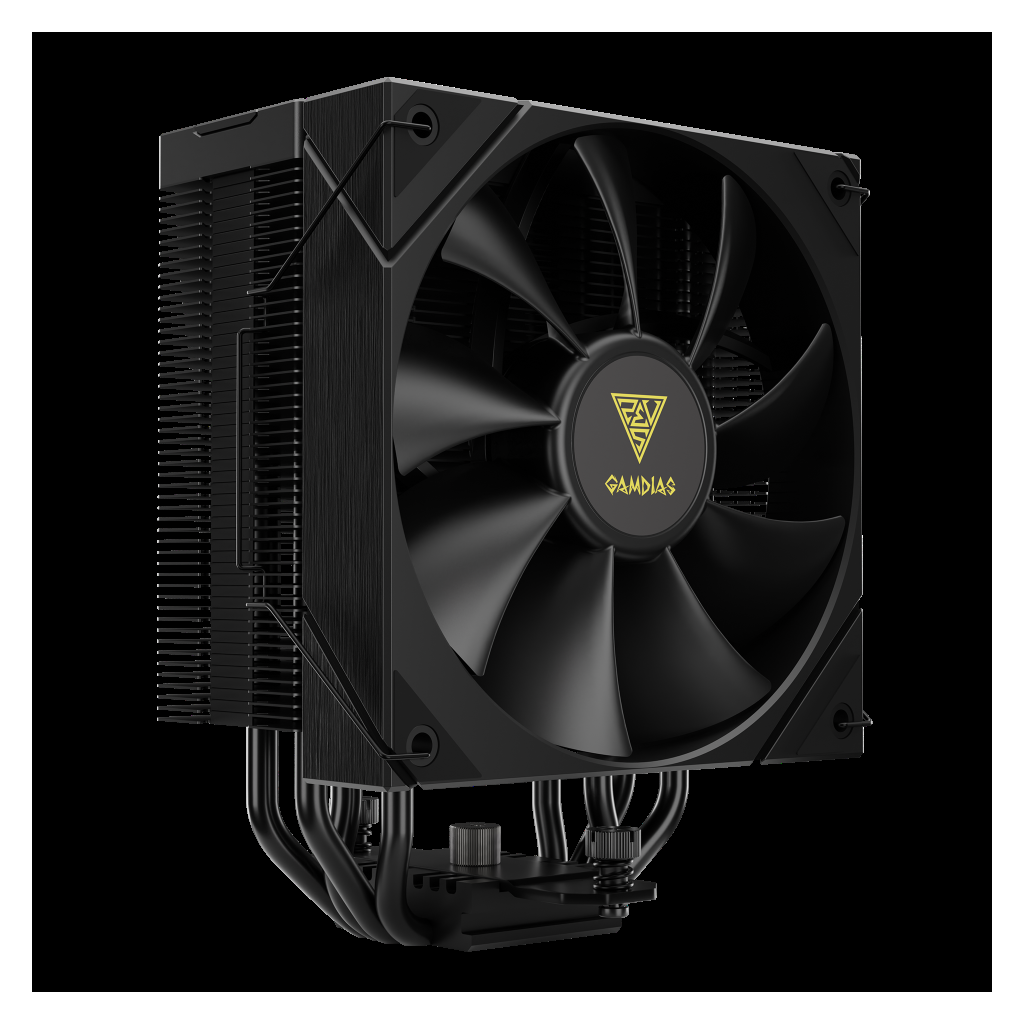 Gamdias Gamdıas Boreas E2-410 Black Edition 120mm CPU Kule Tipi Hava Soğutma Doğrudan Temas Teknolojisine Sahip 4 adet Gelişmiş Bakır Isı Borusu (A...